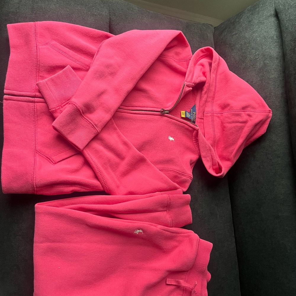 Pink Hoodie and Sweatpants Set